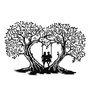 Wallity Love Accesorio decorativo de pared de metal Negro